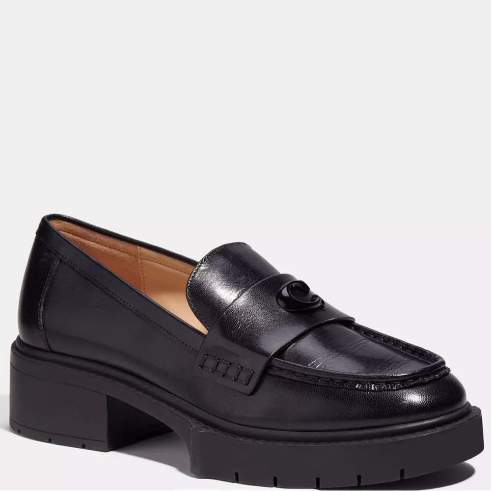 Coach Black Leather Loafers